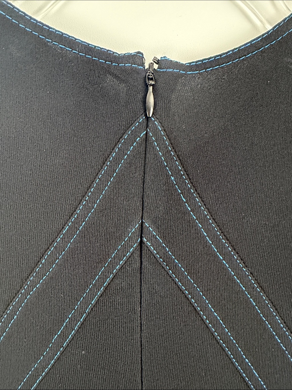 Givenchy Black Long Sleeve Contrast Stitch A-Line Mini Dress FR 36 US S - Picture 10 of 10